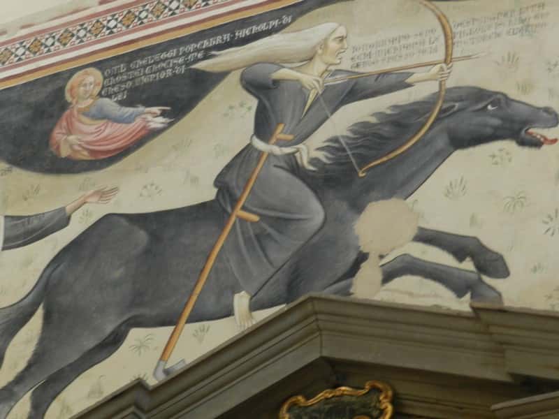 Lucignano - Affresco nella chiesa di san Francesco